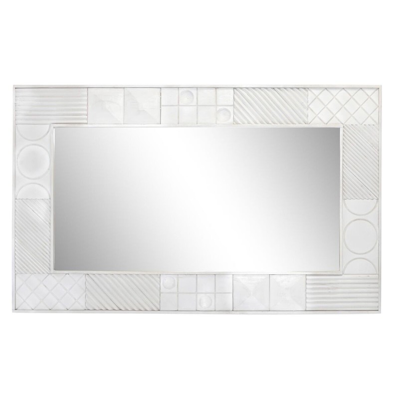 Miroir mural DKD Home Decor Blanc Moderne Losanges 154 x 4 x 94 cm