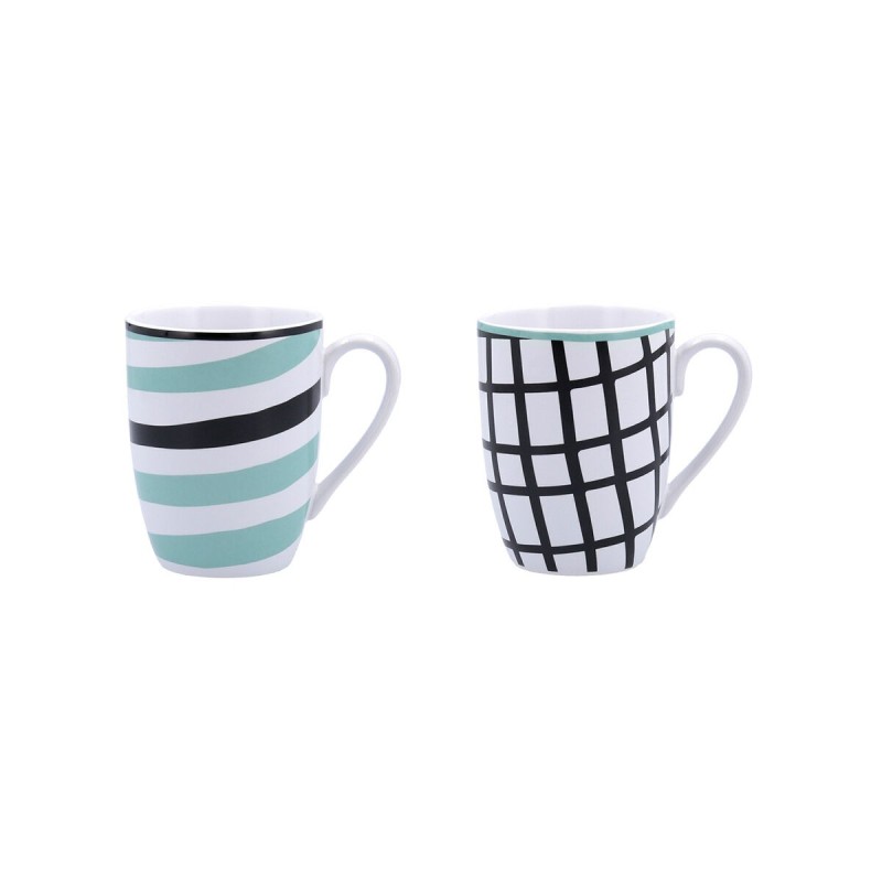 Tasse Bidasoa Zigzag Multicouleur Céramique 2 Pièces 330 ml