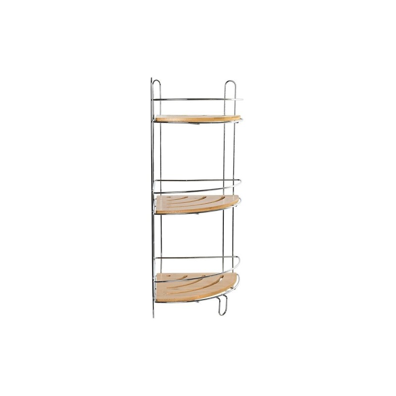 Etagère de salle de bains DKD Home Decor Bambou Aluminium Chrome métallique inoxydable Naturel 19