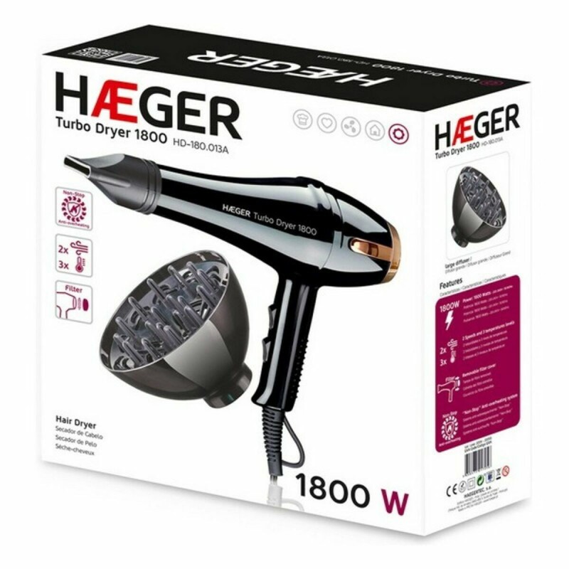 Sèche-cheveux Haeger HD-180.013A 1800 W Noir