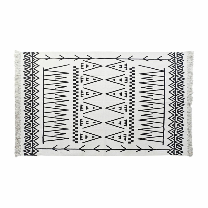 Tapis DKD Home Decor Noir Blanc Ikat (120 x 180 x 0