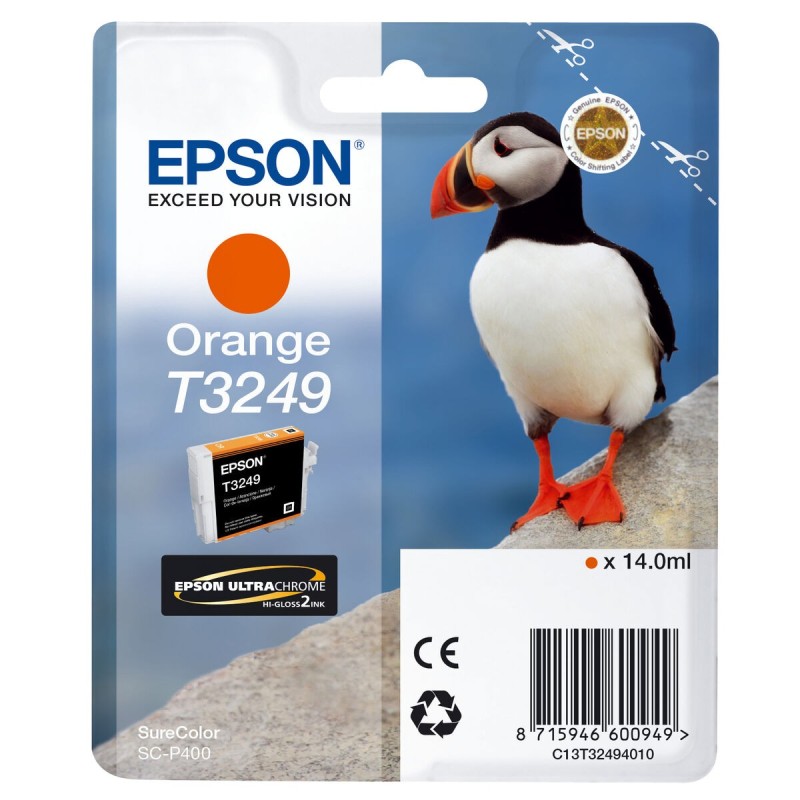 Cartouche d'encre originale Epson T3249 Orange Orange