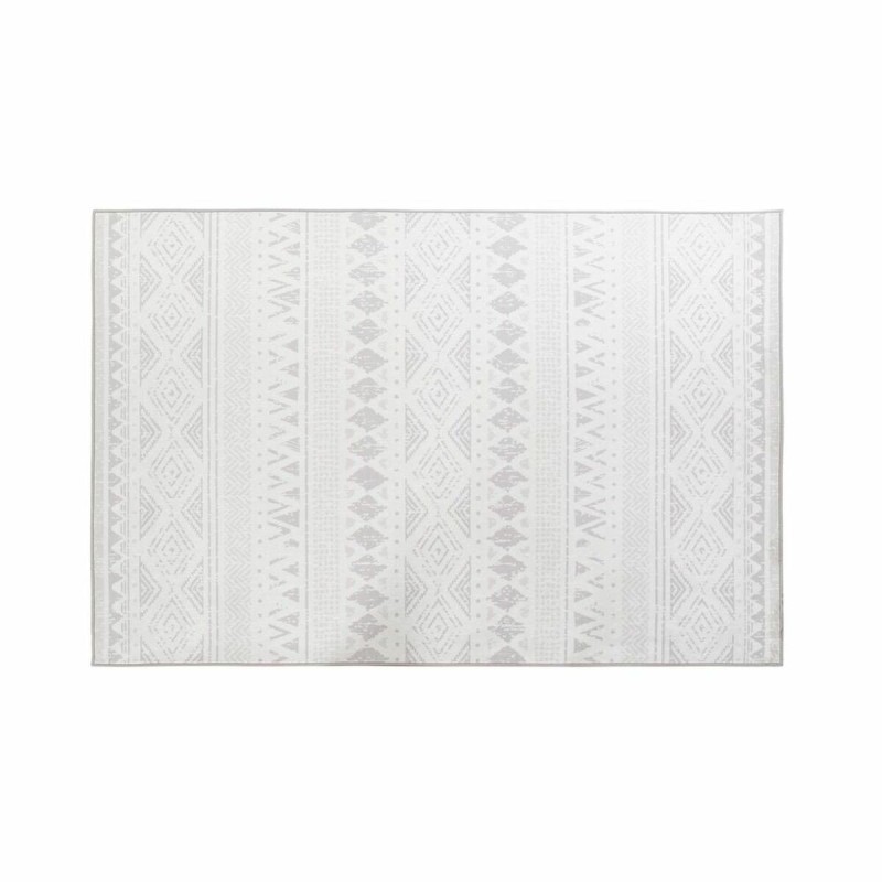 Tapis DKD Home Decor Gris Blanc Ikat (120 x 180 x 0