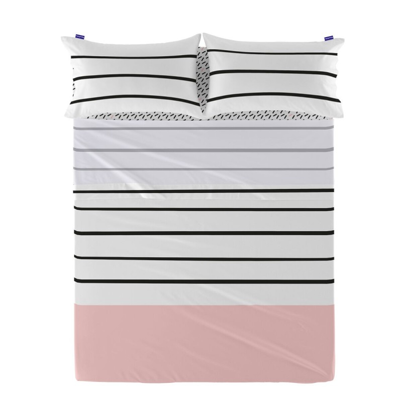 Drap HappyFriday Blanc Blush Multicouleur 210 x 270 cm