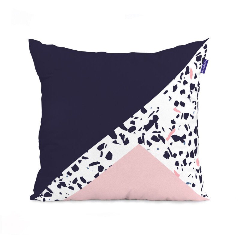 Housse de coussin HappyFriday Blanc Terrazzo  Multicouleur 2 Pièces