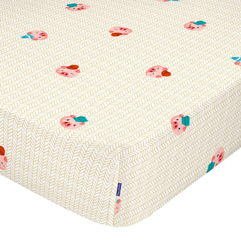 Drap housse HappyFriday MR FOX Multicouleur 105 x 200 x 32 cm