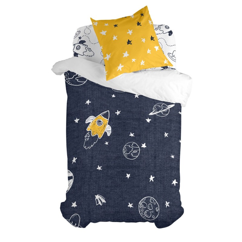 Parure de couette HappyFriday Mr Fox Starspace  Multicouleur Lit 1 persone 2 Pièces