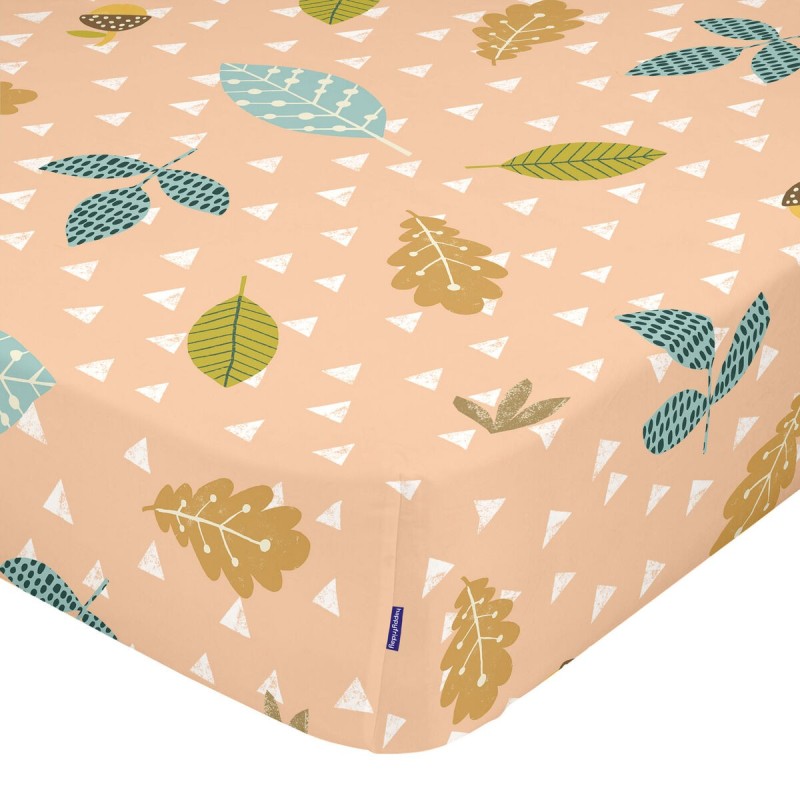 Drap housse HappyFriday Moshi Moshi Harvestwood Multicouleur 90 x 200 x 32 cm