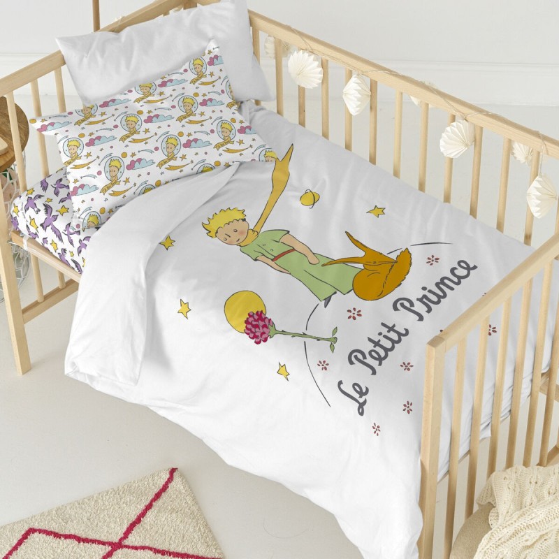 Parure de couette HappyFriday Le Petit Prince Ses Amis Multicouleur Lit de bébé 2 Pièces