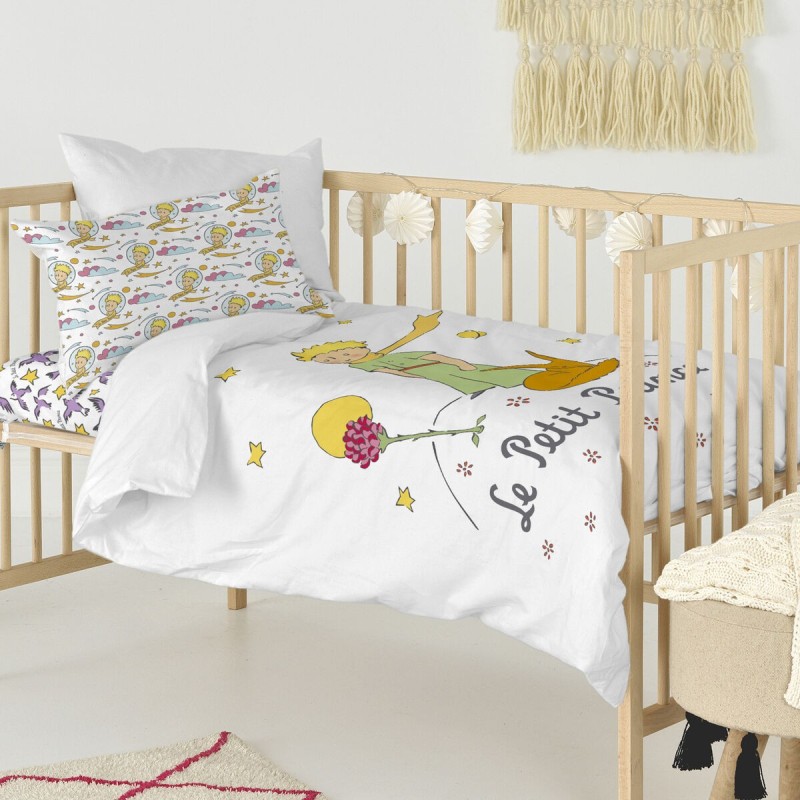 Parure de couette HappyFriday Le Petit Prince Ses Amis Multicouleur Lit de bébé 2 Pièces