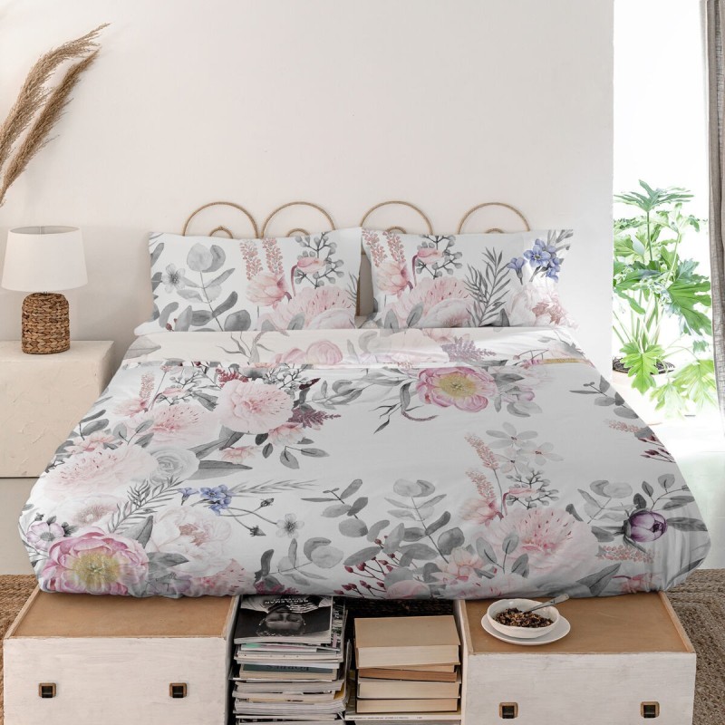 Drap HappyFriday Delicate bouquet Multicouleur 210 x 270 cm