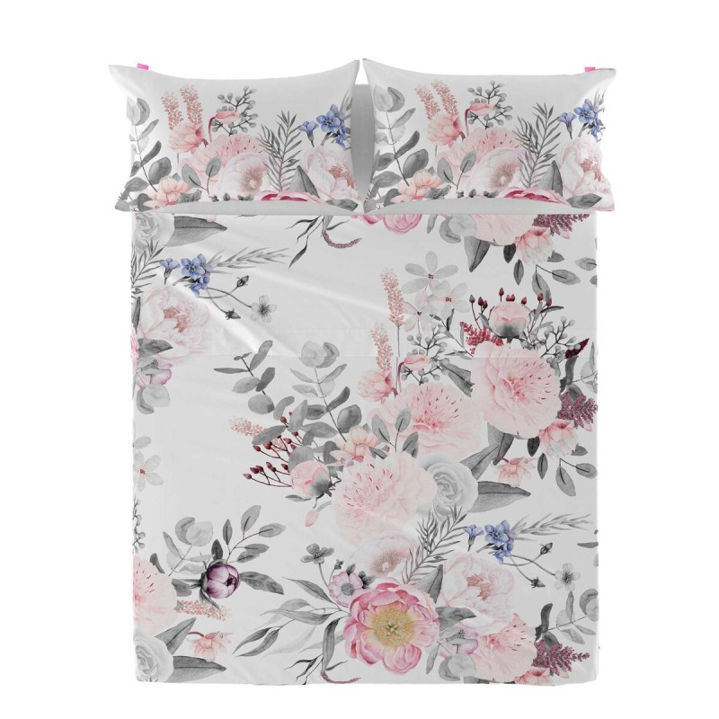 Drap HappyFriday Delicate bouquet Multicouleur 260 x 270 cm