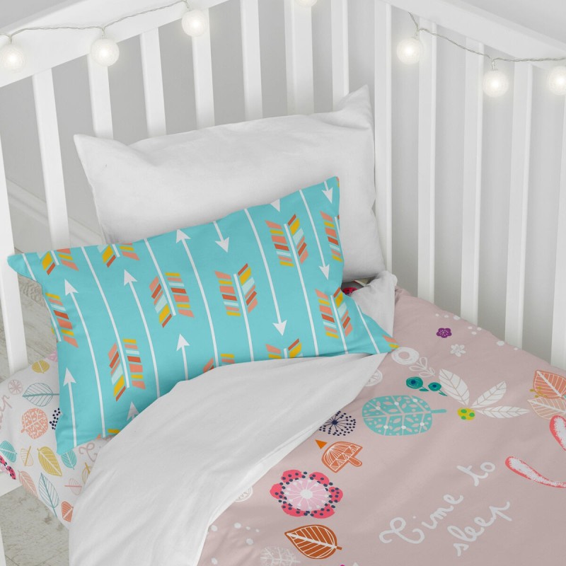 Parure de couette HappyFriday Moshi Moshi Fantasy Multicouleur Lit de bébé 2 Pièces