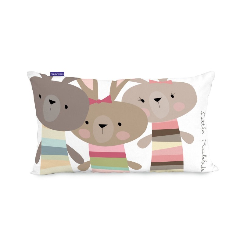 Housse de coussin HappyFriday Moshi Moshi Rabbit Family Multicouleur 50 x 30 cm