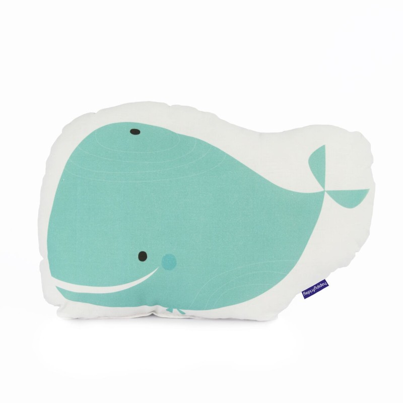 Coussin HappyFriday Moshi Moshi Multicouleur Baleine 40 x 30 cm