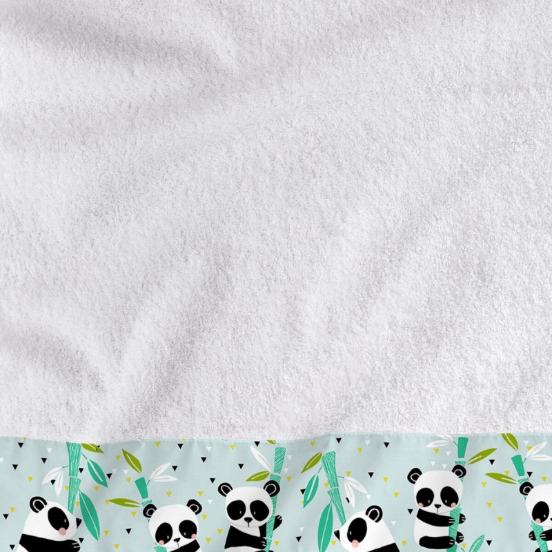 Ensemble de serviettes de toilette HappyFriday Moshi Moshi Panda Garden Blue Bleu 2 Pièces