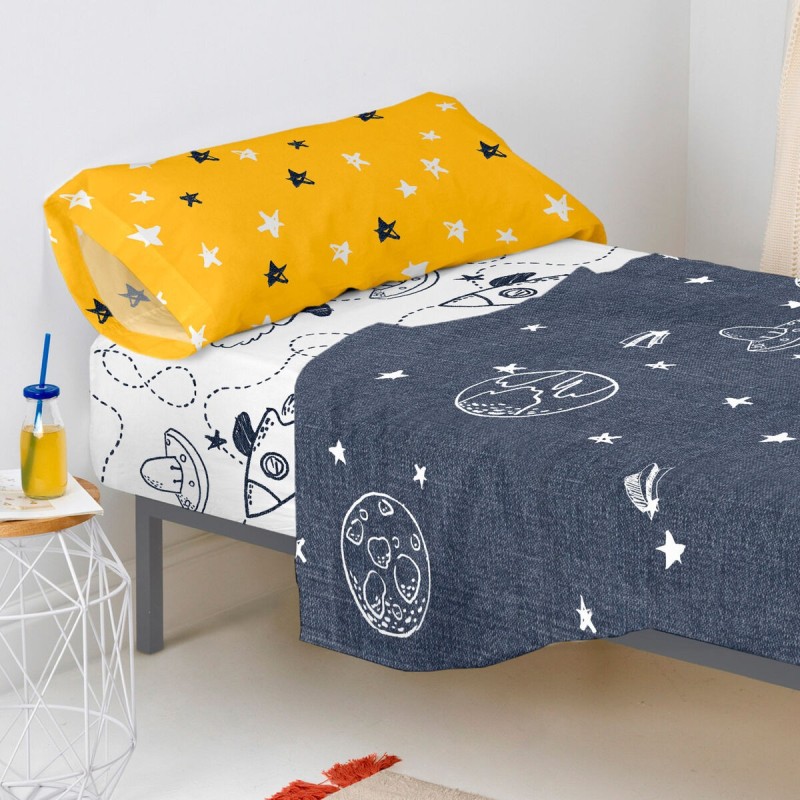 Drap housse HappyFriday MR FOX Multicouleur 105 x 200 x 32 cm