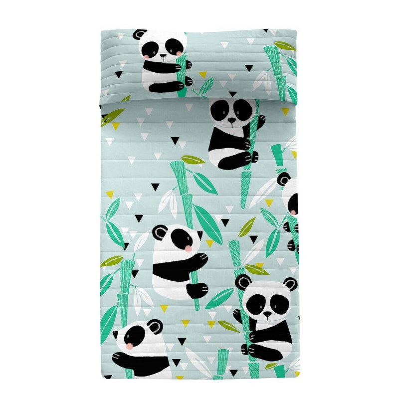 Couvre-lit HappyFriday Moshi Moshi Bleu 200 x 260 cm Ours Panda