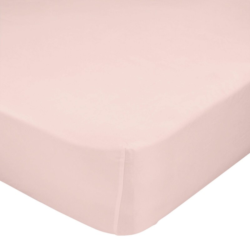 Drap housse HappyFriday BASIC Rose clair 160 x 200 x 32 cm