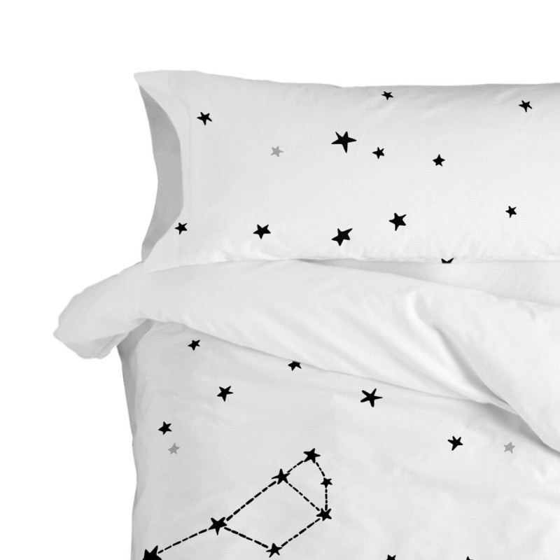 Taie d'oreiller HappyFriday Blanc Constellation Multicouleur 45 x 155 cm