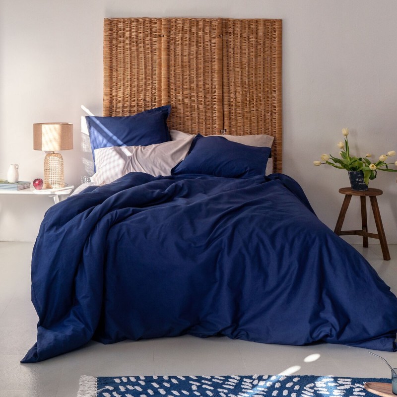 Housse de Couette HappyFriday Basic Blue marine 240 x 220 cm