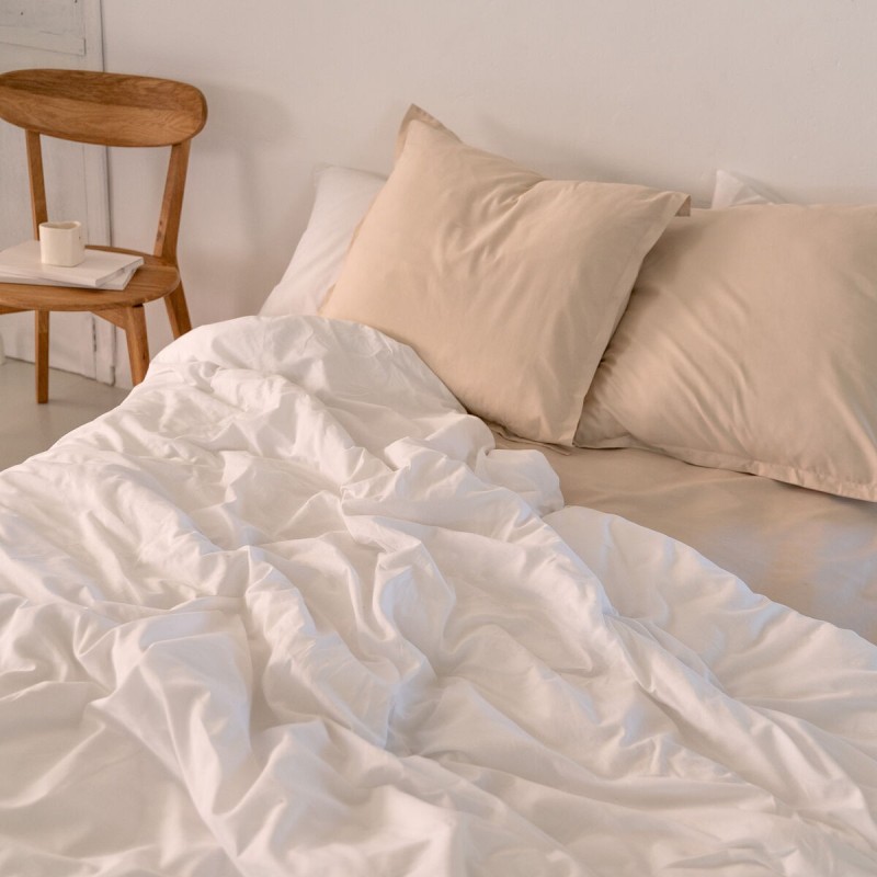 Housse de Couette HappyFriday Basic Blanc 180 x 220 cm