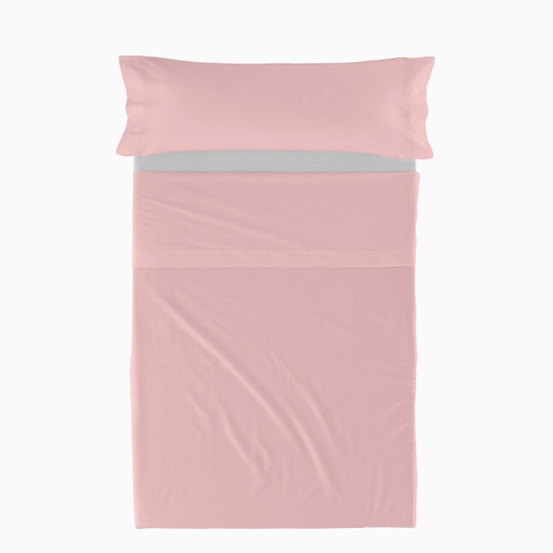 Jeu de draps HappyFriday BASIC KIDS Rose clair Lit 1 persone 2 Pièces