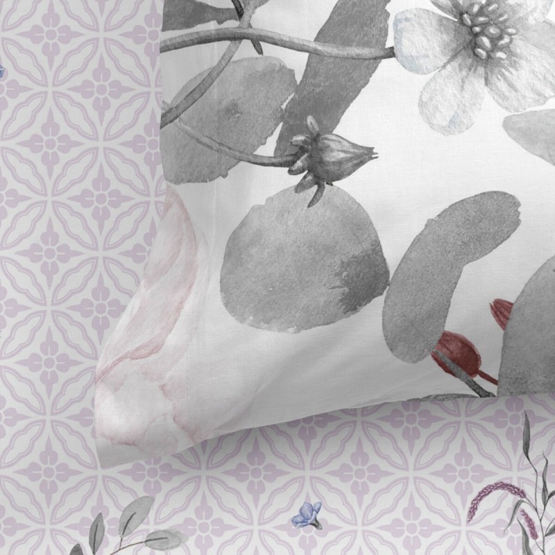 Drap housse HappyFriday Delicate bouquet Multicouleur 160 x 200 x 32 cm