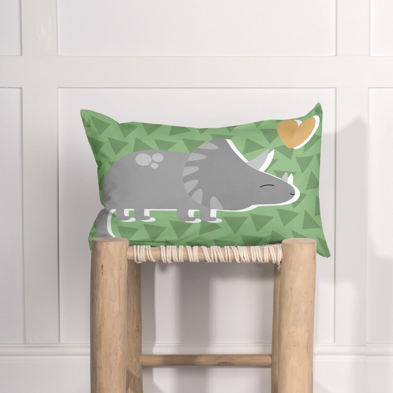 Housse de coussin HappyFriday Happydino Multicouleur 50 x 30 cm