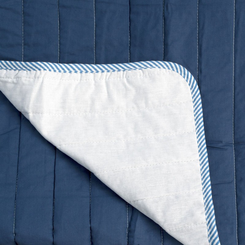 Couette réversible HappyFriday Basic Dash Blanc Blue marine 180 x 260 cm