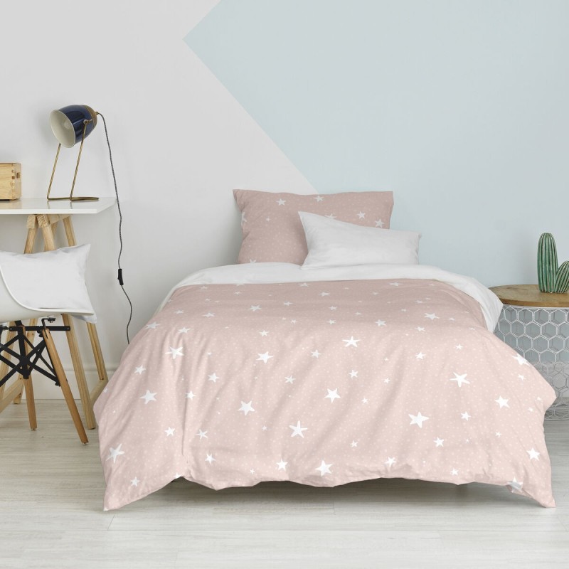 Parure de couette HappyFriday Basic Kids Rose Lit 1 persone 2 Pièces