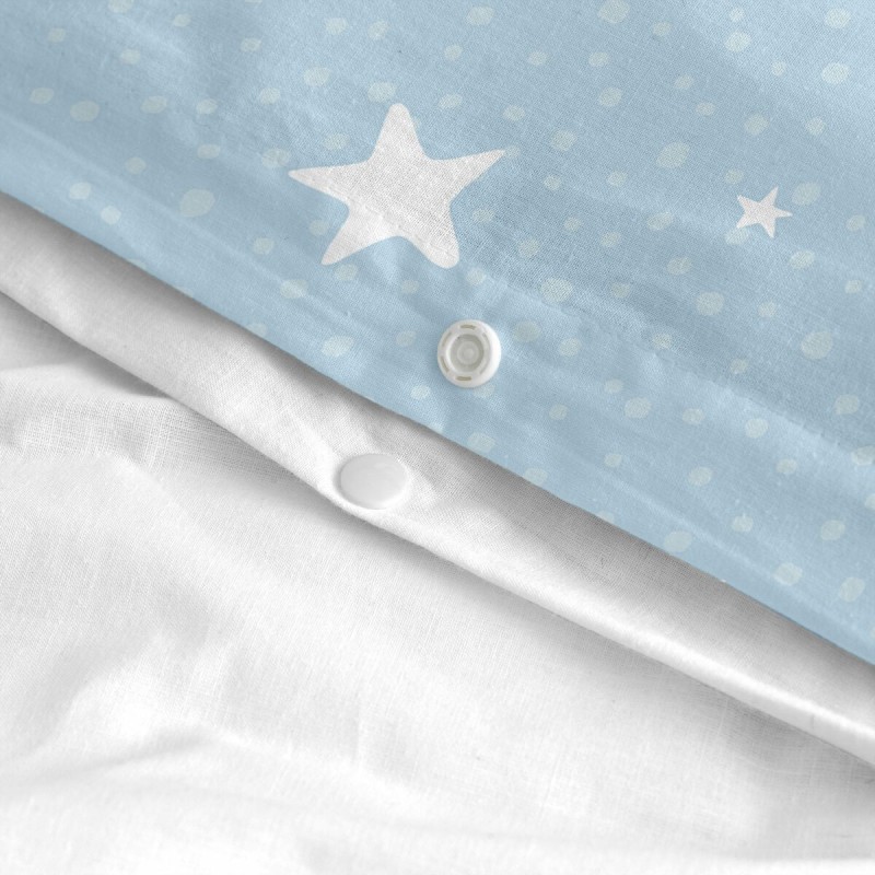 Parure de couette HappyFriday Basic Kids Bleu Lit 1 persone 2 Pièces