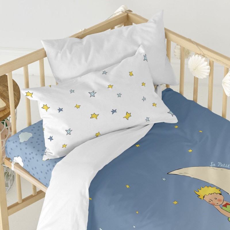 Parure de couette HappyFriday Le Petit Prince La Lune Multicouleur Lit de bébé 2 Pièces