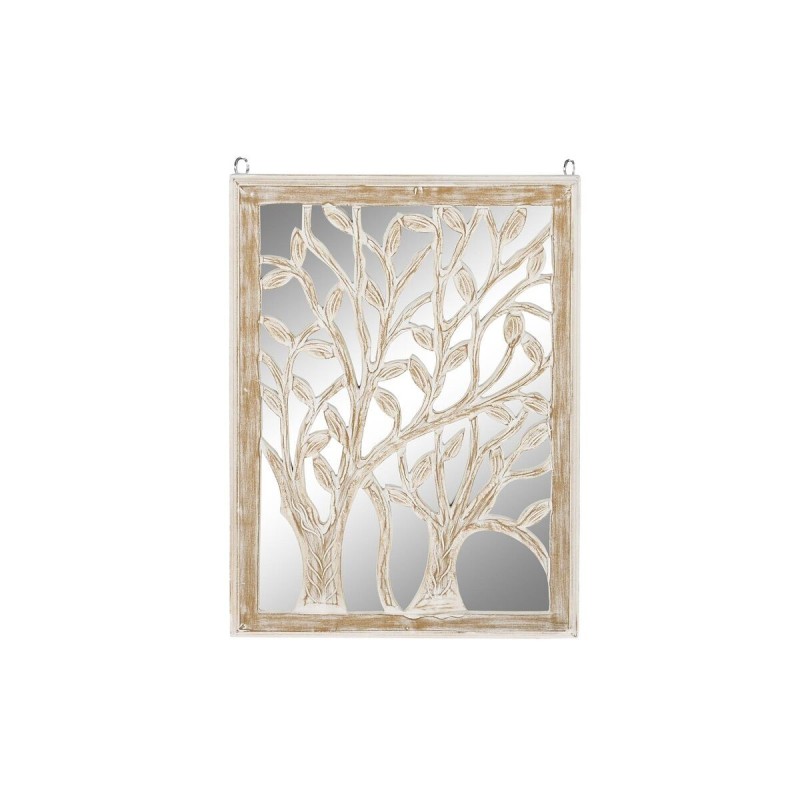 Décoration murale DKD Home Decor Miroir Arbre Blanc Bois MDF (45 x 2