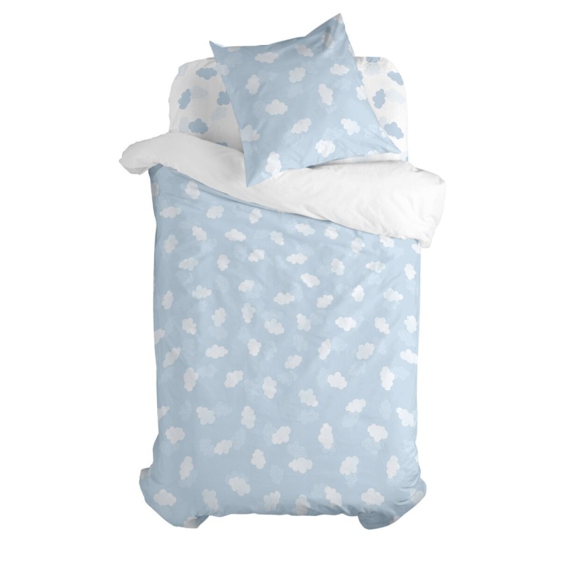 Parure de couette HappyFriday Basic Kids Bleu Lit 1 persone 2 Pièces