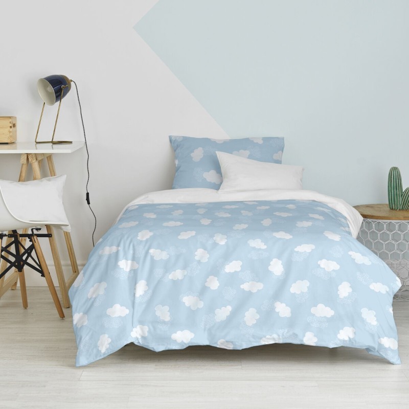 Parure de couette HappyFriday Basic Kids Bleu Lit 1 persone 2 Pièces