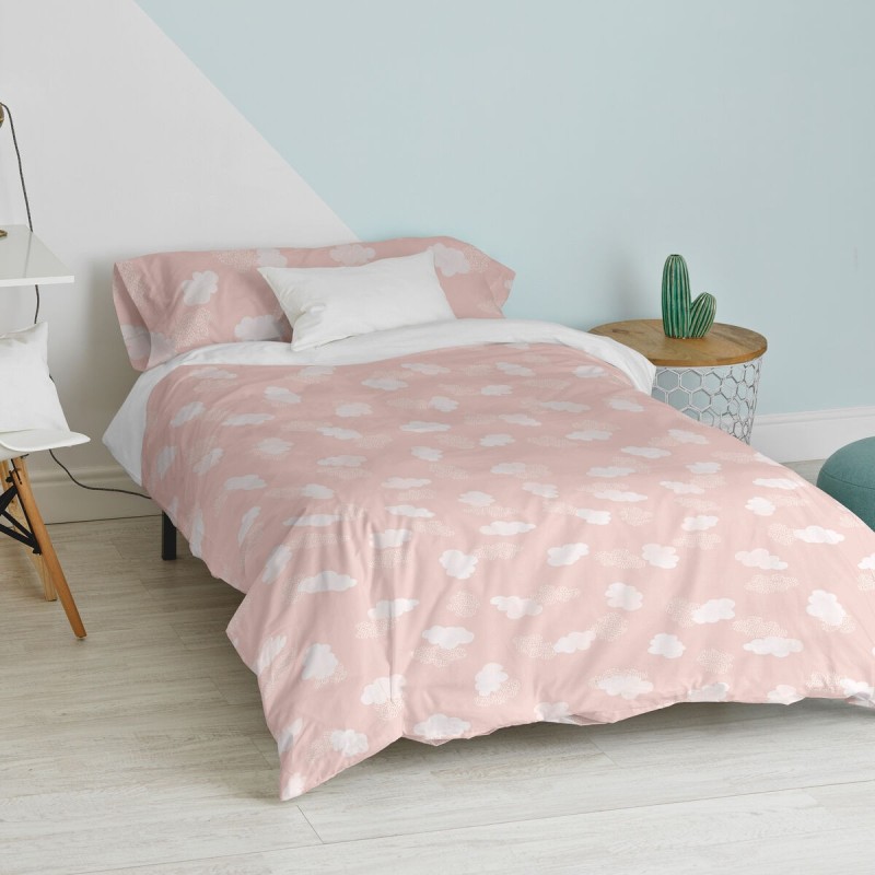 Parure de couette HappyFriday Basic Kids Rose Lit 1 persone 2 Pièces