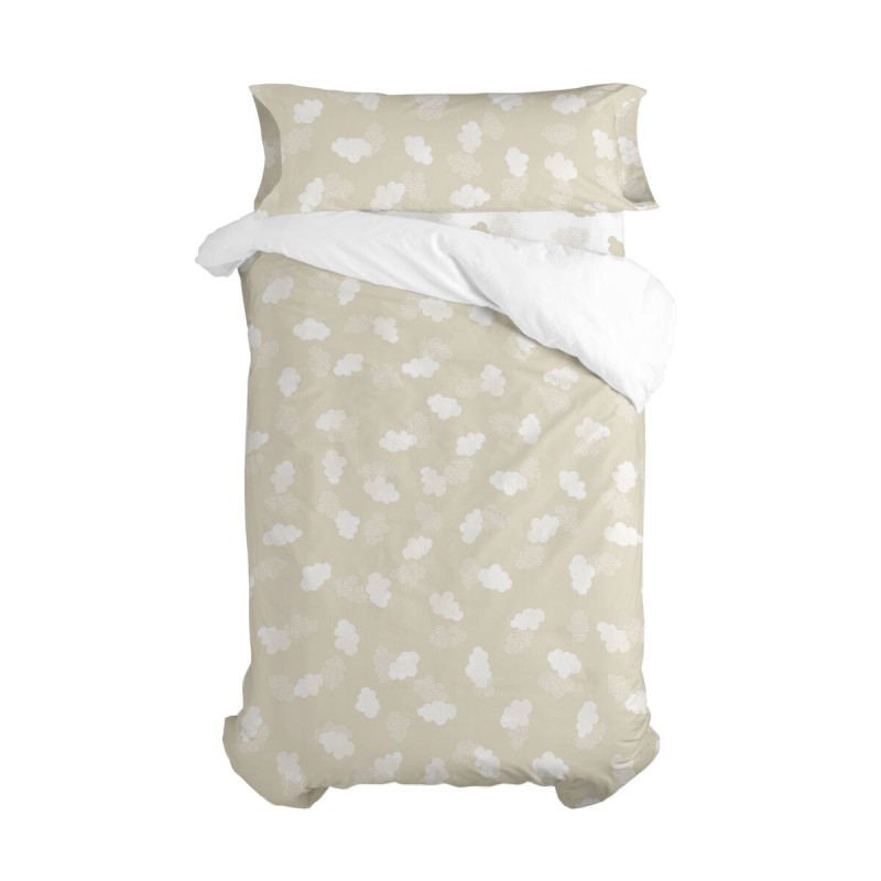 Parure de couette HappyFriday Basic Kids Beige Lit 1 persone 2 Pièces