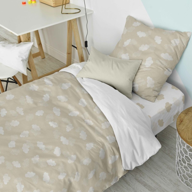 Parure de couette HappyFriday Basic Kids Beige Lit 1 persone 2 Pièces