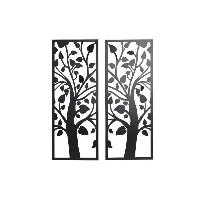 Décoration murale DKD Home Decor (2 Pièces) Arbre Métal Shabby Chic (35 x 1