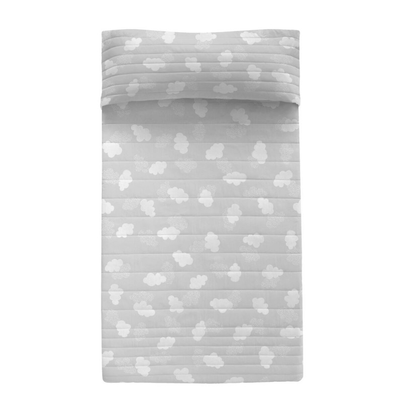 Couvre-lit HappyFriday Basic Kids Gris 180 x 260 cm Nuages