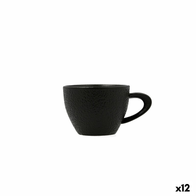 Tasse Bidasoa Fosil Noir Céramique Alumine 800 ml (12 Unités)