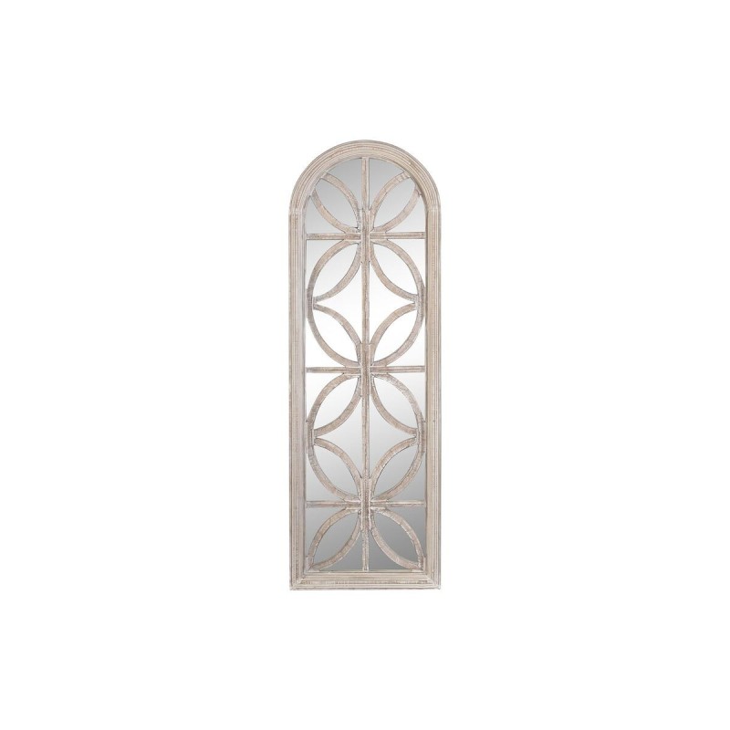 Miroir mural DKD Home Decor Blanc Indien Fenêtre Décapé 60 x 2