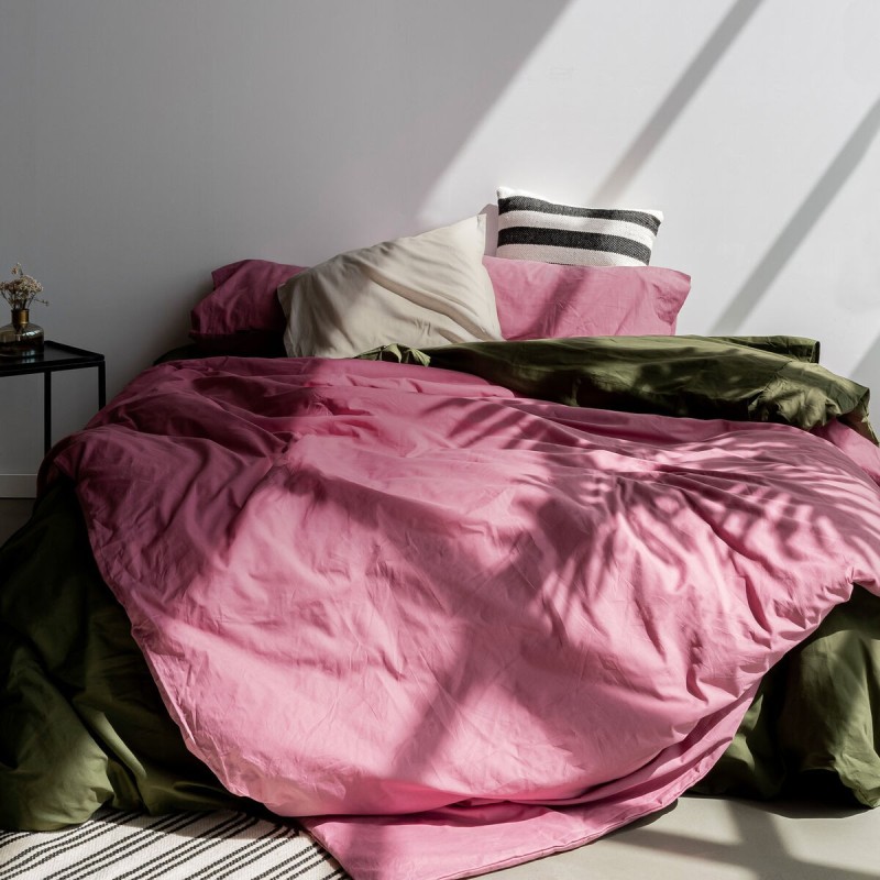 Housse de Couette HappyFriday BASIC Magenta Lit 1 persone 180 x 220 cm 28 x 4 x 38 cm