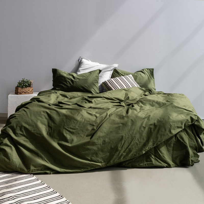 Housse de Couette HappyFriday Basic Vert 240 x 220 cm