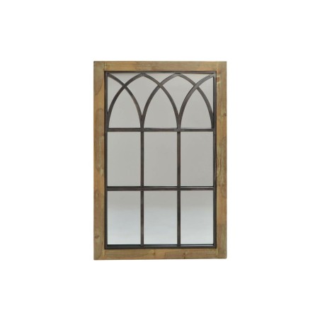 Miroir mural DKD Home Decor Marron Noir Naturel Fenêtre 60 x 3 x 95 cm