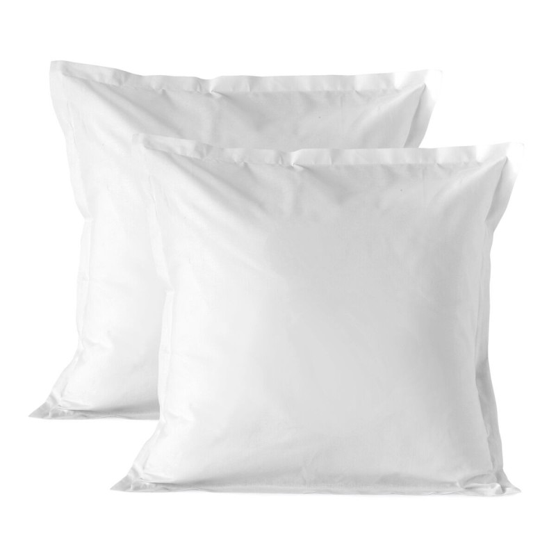 Taie d'oreiller HappyFriday BASIC Blanc 60 x 60 cm (2 Unités)