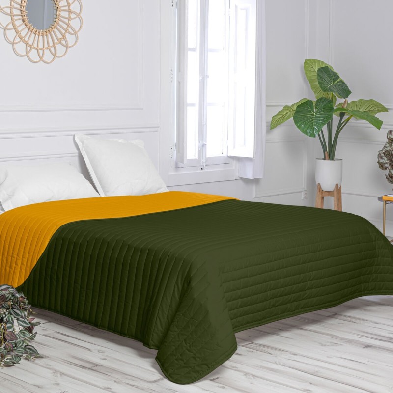 Couette réversible HappyFriday Basic Dash Jaune Vert 180 x 260 cm