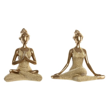 Figurine Décorative DKD Home Decor Doré Yoga 19