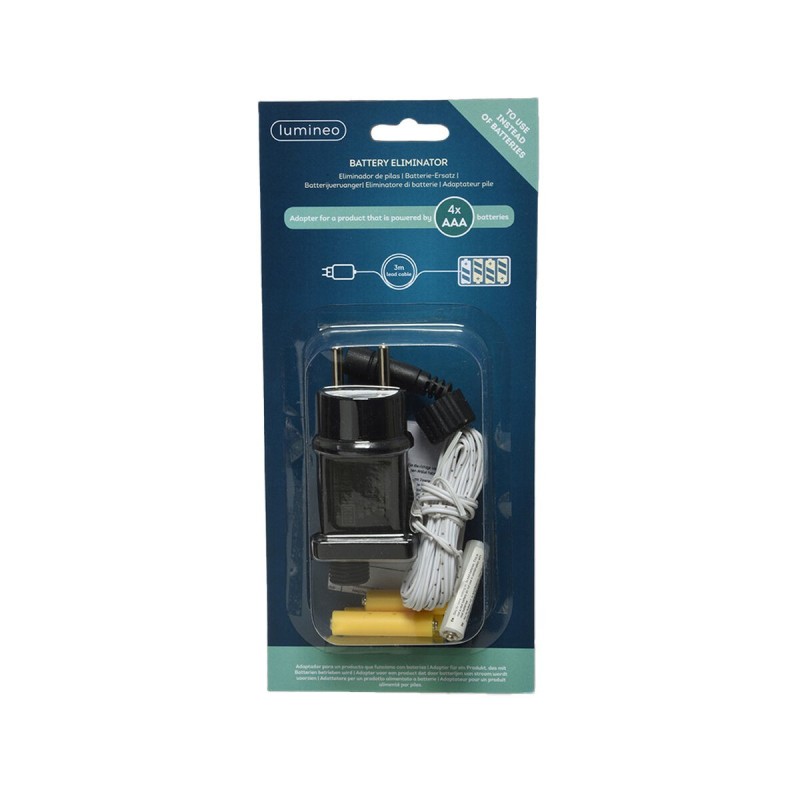 Éliminateur de piles Lumineo 220-240 V Intérieurs 4 x AAA